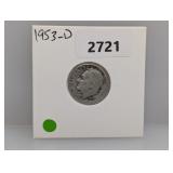 1953-D 90% Silv Roos Dime