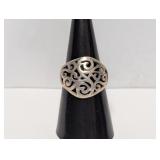 .925 Sterling Openwork Ring Sz 8