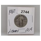 1927 90% Silv Liberty Quarter