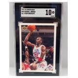 1991-92 UD All-Star Checklist #48 Jordan SGC 10