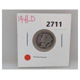 1941-D 90% Silv Mercury Dime