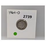 1964-D 90% Silv Roos Dime