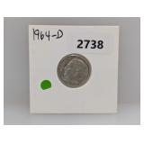 1964-D 90% Silv Roos Dime