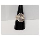 .925 Sterling  Modern Sculptural Ring Sz 7.5