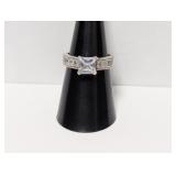 .925 Sterl Engagement Style Ring Sz 7