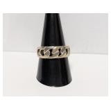 .925 Sterling Chain Link Band Sz 9