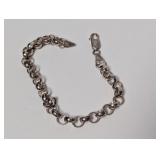 8" .925 Sterl Round Chain Link Bracelet