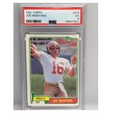 Super Rare 1981 Topps Joe Montana RC PSA 5