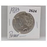 1923 90% Silv Peace $1 Dollar