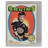 1971/72 Topps Hockey Phil Esposito Corners/Edges