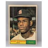 1961 Topps #211 Bob Gibson HOF Cardinals Damage