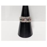 .925 Sterl Multi Stone Ring Sz 7.5