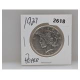 1927 90% Silv Peace $1 Dollar