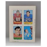 1969 Topps 4-in-1 Football Buoniconti,Saimes Edges