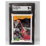 1991-92 NBA Hoops #536 Jordan Active Leader SGC 9