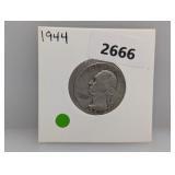 1944 90% Silv Wash Quarter