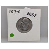 1957-D 90% Silv Wash Quarter