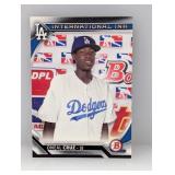 2018 Bowman Oneal Cruz Draft Card Insert