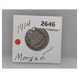 1914 90% Silv Barber Quarter