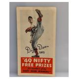 1936 Dizzy Dean Grapenuts Prize Booklet Ribbon
