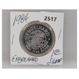 1984 1oz .999 Silv Engelhard Round