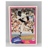1981 Topps #627 Luis Tiant HOF Surface