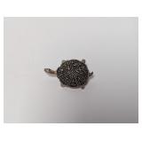 .925 Sterl Marcasite Turtle Brooch