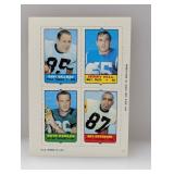 1969 Topps 4-in-1 Football Ballman,Dowler Stain