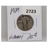 1929 90% Silv Liberty Quarter