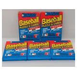 (5) 1989 Donruss Baseball Packs