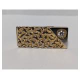 Gold Tone Clear Stone Money Clip