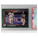 2025 Topps Green Holo De La Cruz/Abrams /99 PSA 9