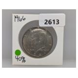 1966 40% Silv JFK Half $1 Dollar