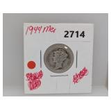 1944 90% Silv Mercury Dime
