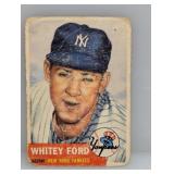 1953 Topps #207 Whitey Ford HOF Yankees Damaged