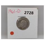 1961-D 90% Silv Roos Dime