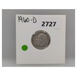 1960-D 90% Silv Roos Dime