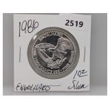 1986 1oz .999 Silv Engelhard Round