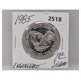 1985 1oz .999 Silv Engelhard Round