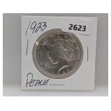 1923 90% Silv Peace $1 Dollar
