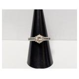 .925 Sterl CZ Engagement Ring Sz 8