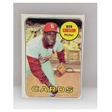 1969 Topps Baseball Bob Gibson HOF Cardinals Edges