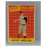 1958 Topps Mantle All Star HOF MK/Crease/Corners