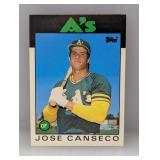 1986 Topps Traded Jose Canseco RC #20T Edges