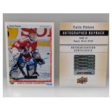 19/25 1991 Upper Deck Felix Potvin Auto W COA #458