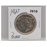 1927 90% Silv Peace $1 Dollar