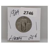 1929 90% Silv Liberty Quarter