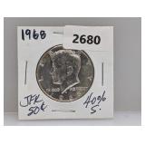 1968 40% Silv JFK Half $1 Dollar