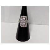 .925 Sterl Vtg Inspired Stauer Ring Sz 6