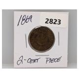 1869 Two Cent Piece